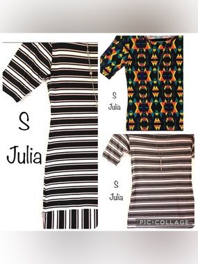 Set of 3 SMALL LuLaRoe Julia Dresses BRAND NEW with TAGS